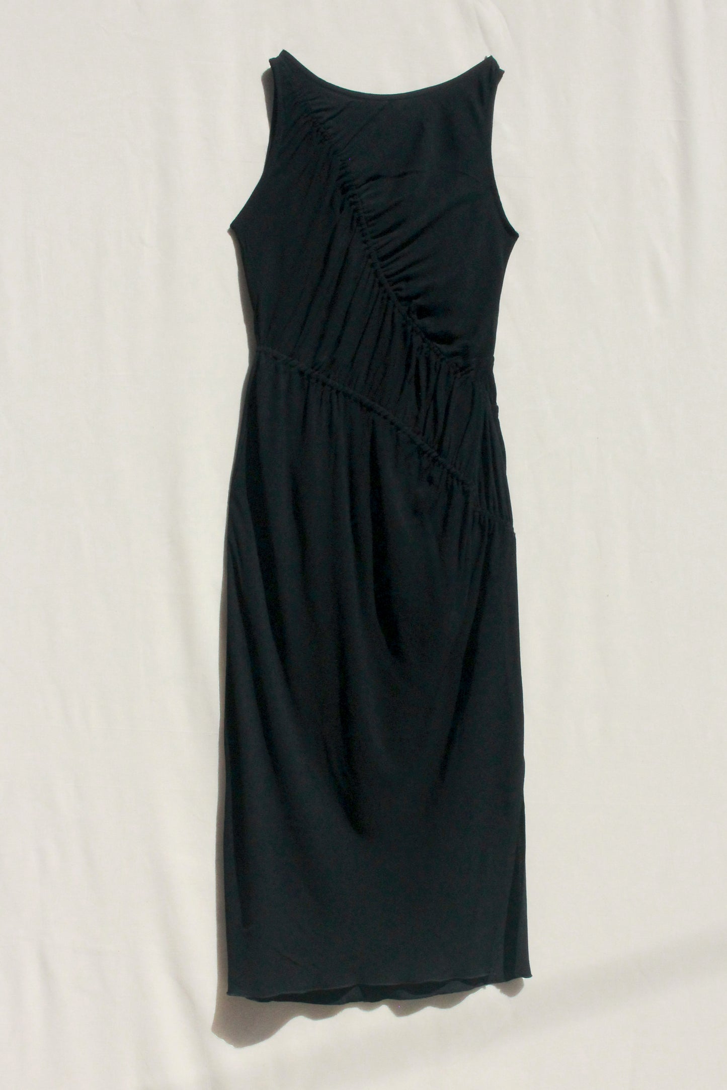 Ripples Tank Dress - Black