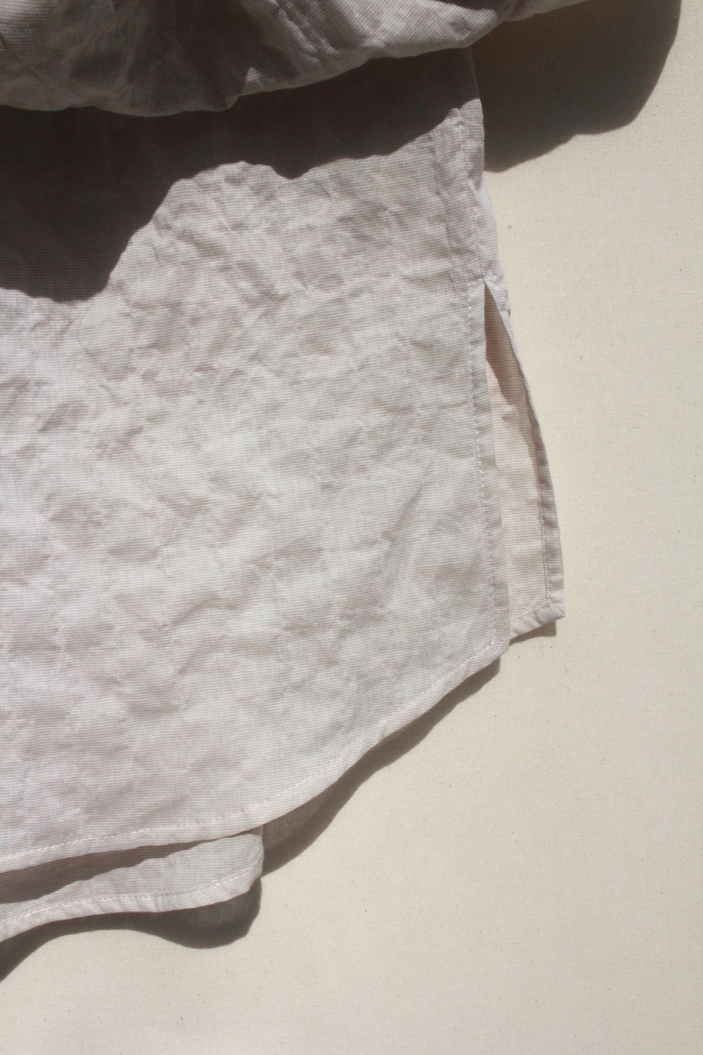 Shell Sleeve Button Up Shirt - Textured Voile