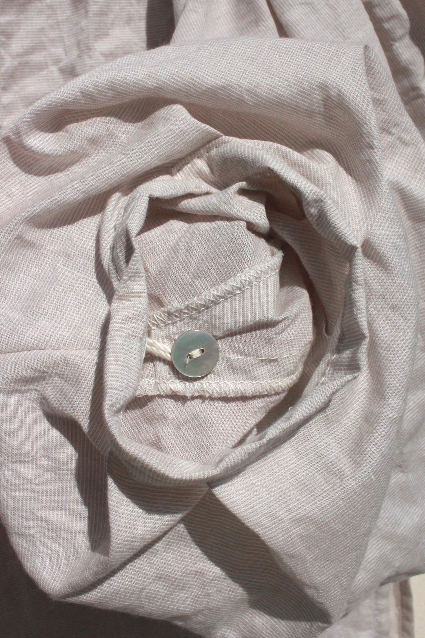 Shell Sleeve Button Up Shirt - Textured Voile