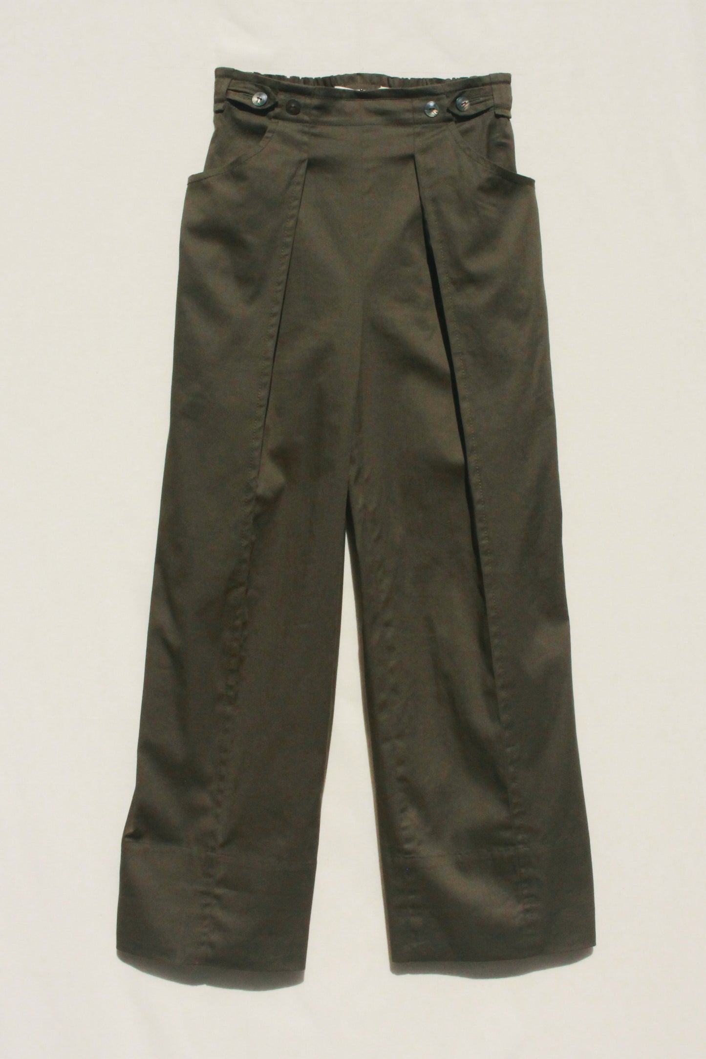 Scoop Pocket Pant - Army Green Sateen - PRE ORDER