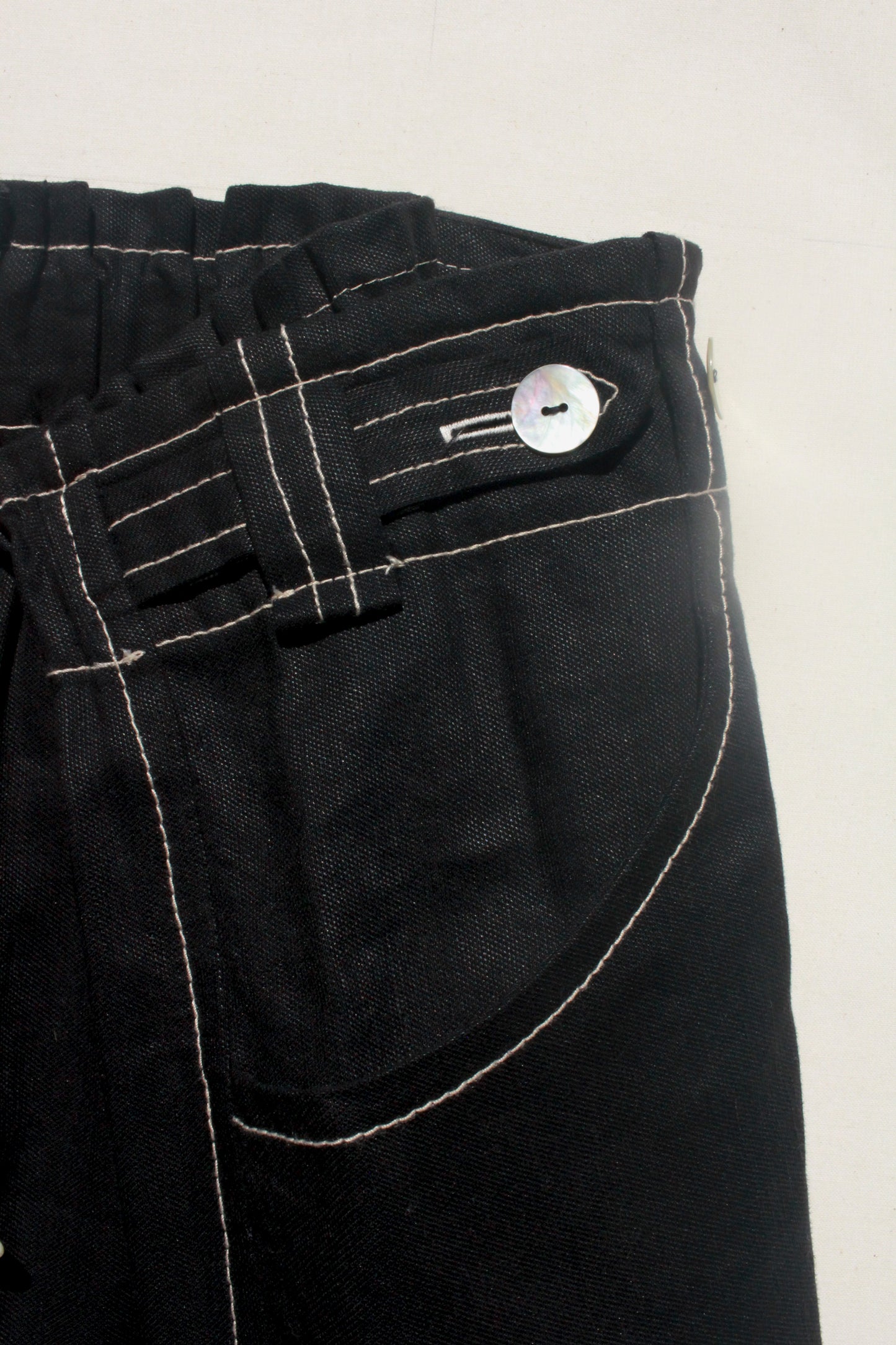Scoop Pocket Pant - Black Slub Canvas