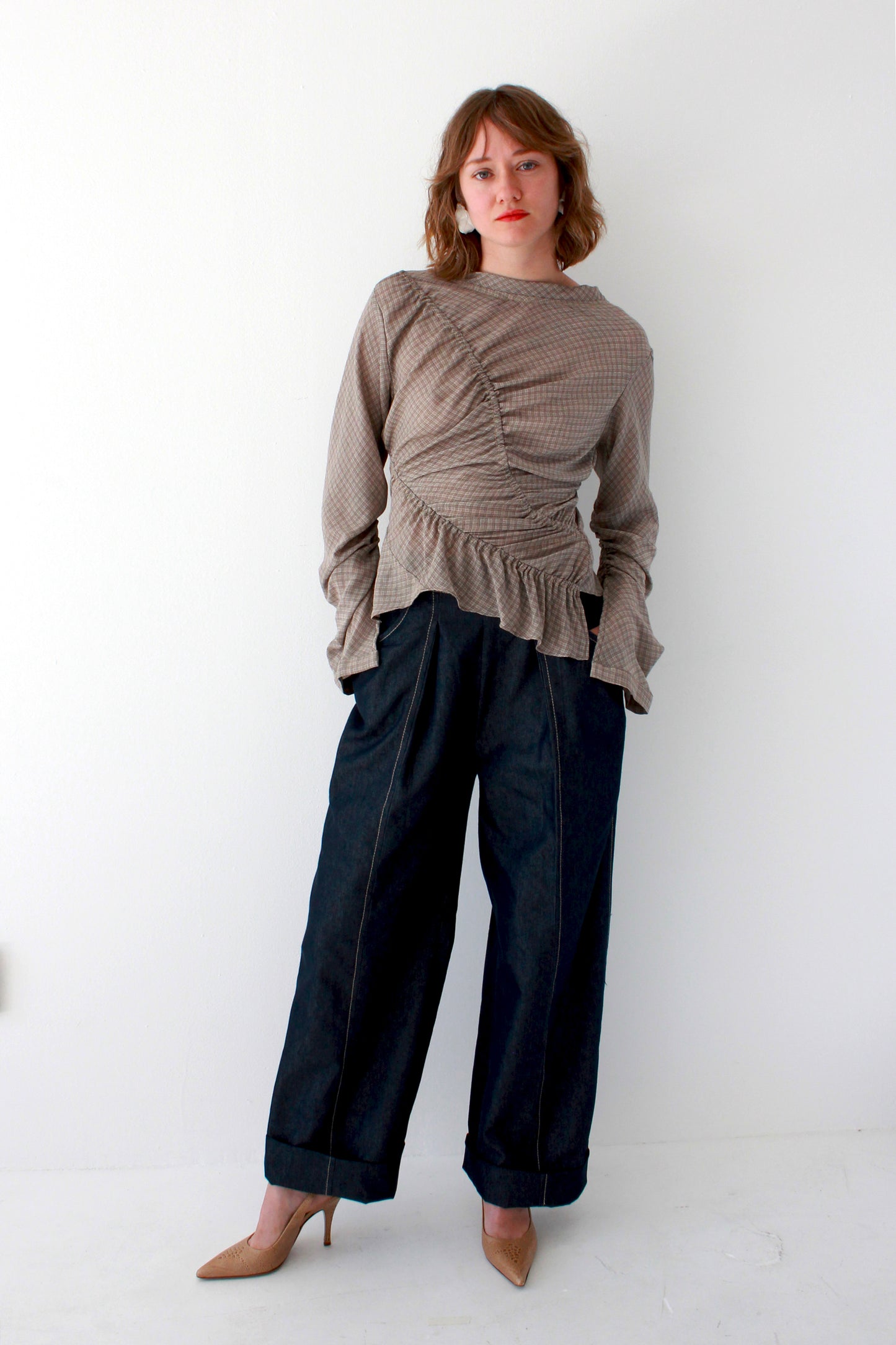 Ripples Shirt - Dusty Micro Plaid