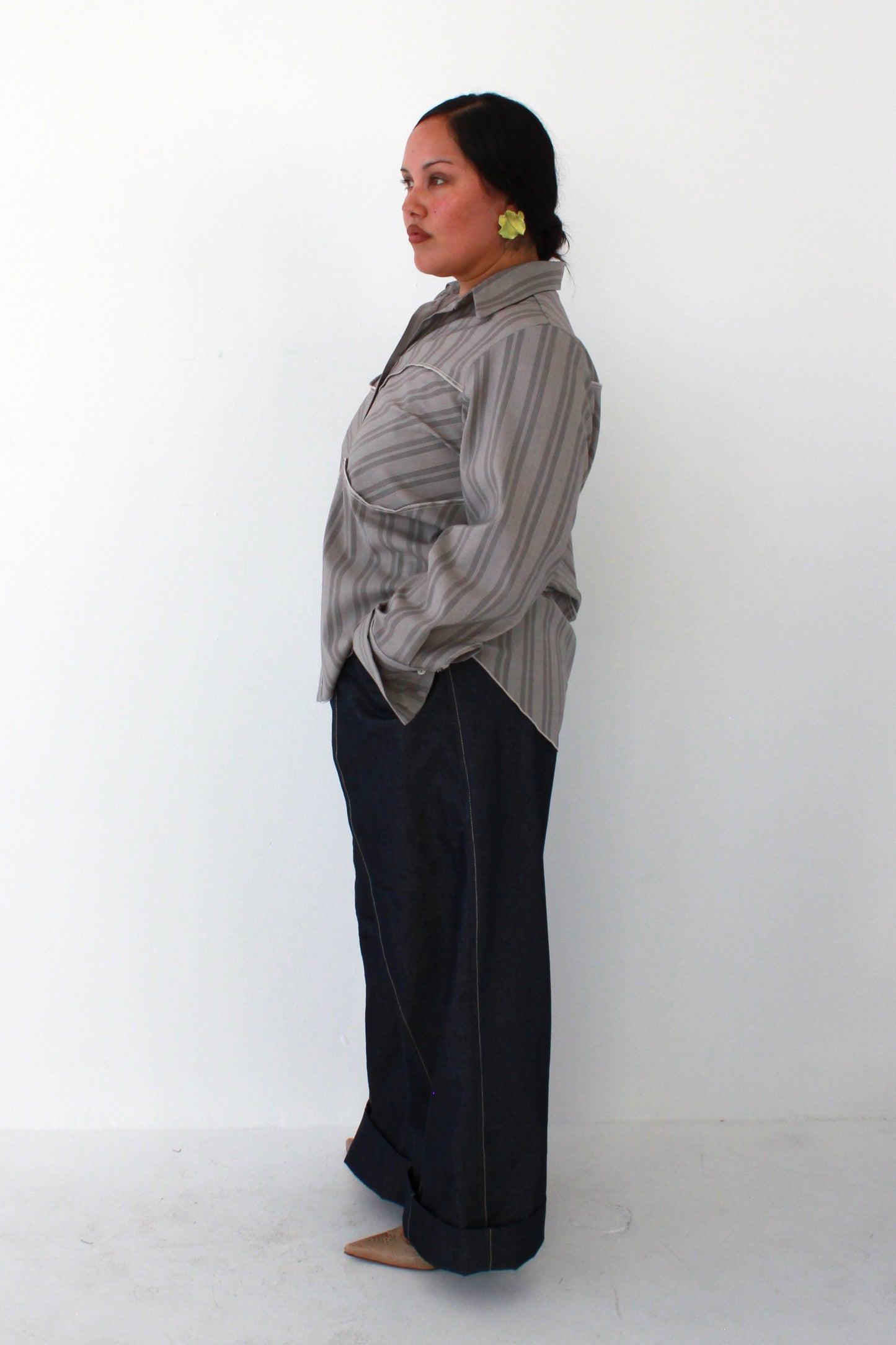 Strata Button Up - Dusty Plaid