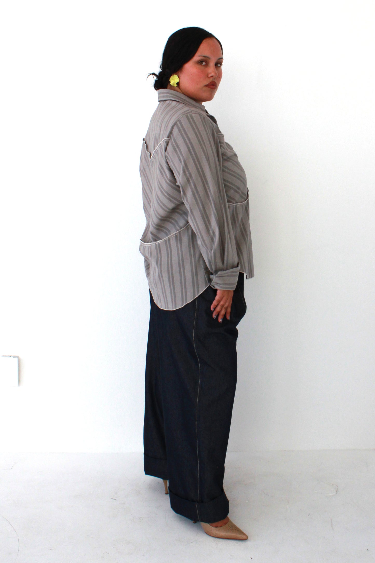 Strata Button Up - Dusty Plaid