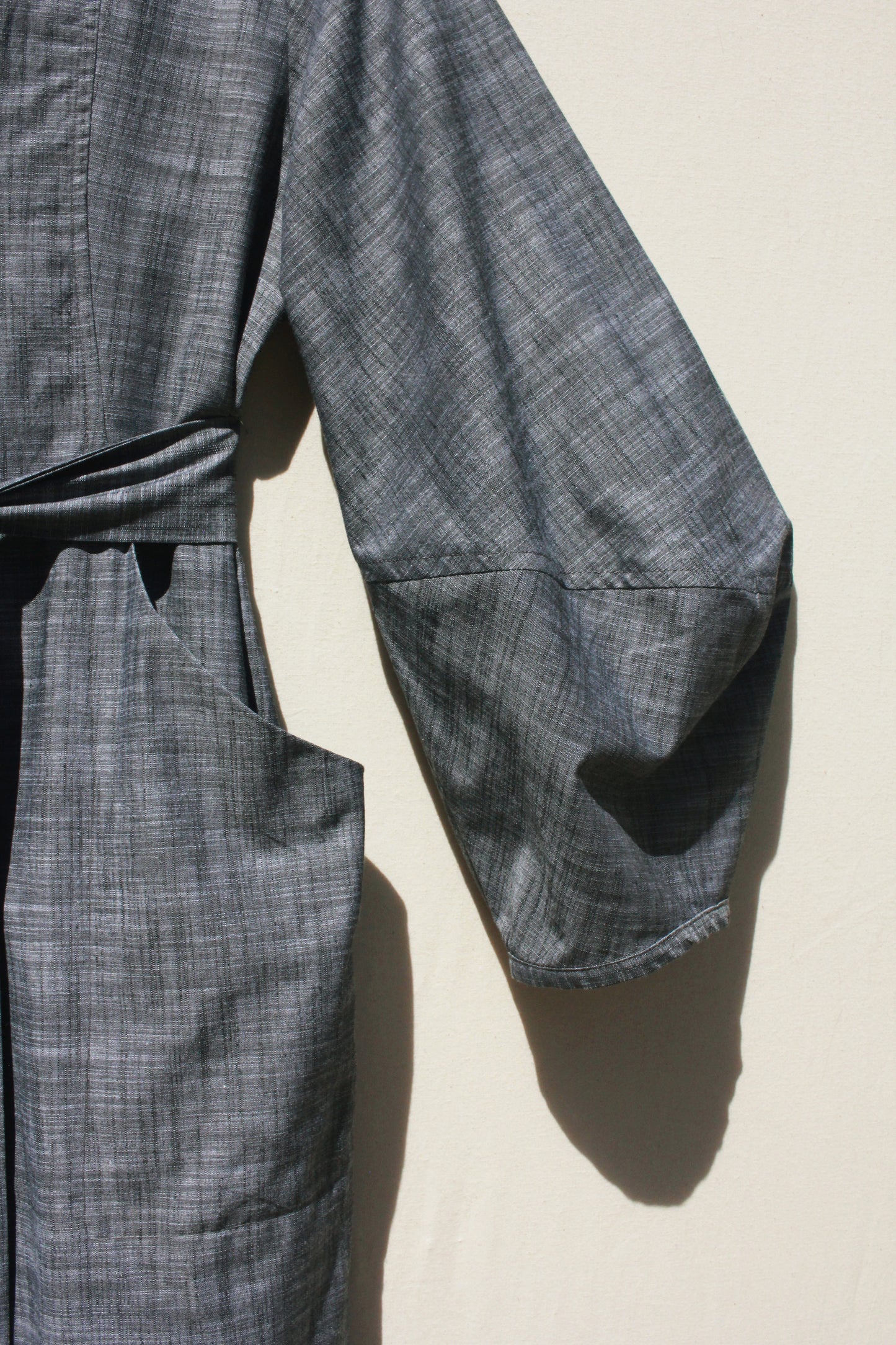 Scoop Pocket Dress - Slate Chambray