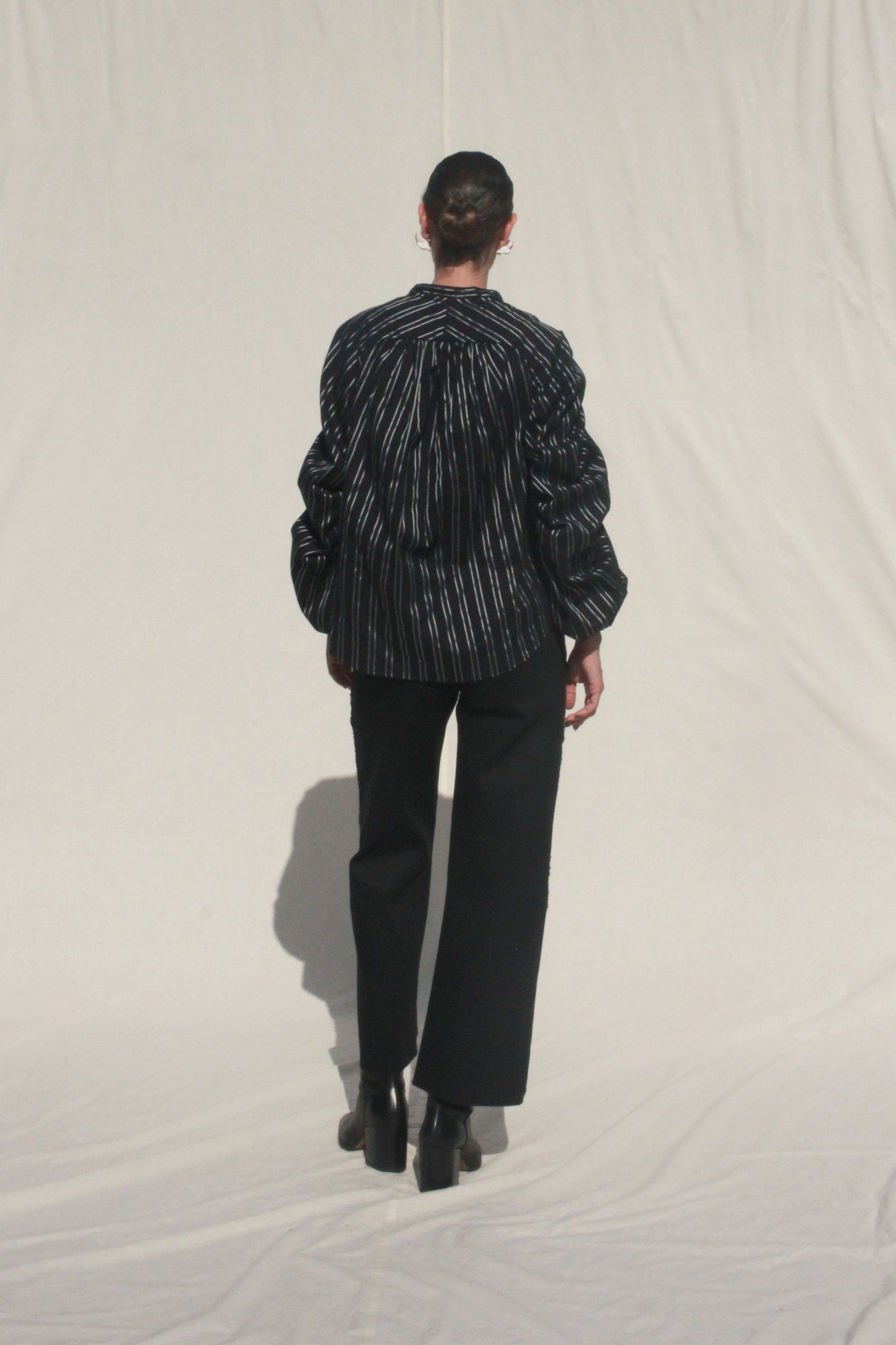 Shell Sleeve Shirt - Black & Silver