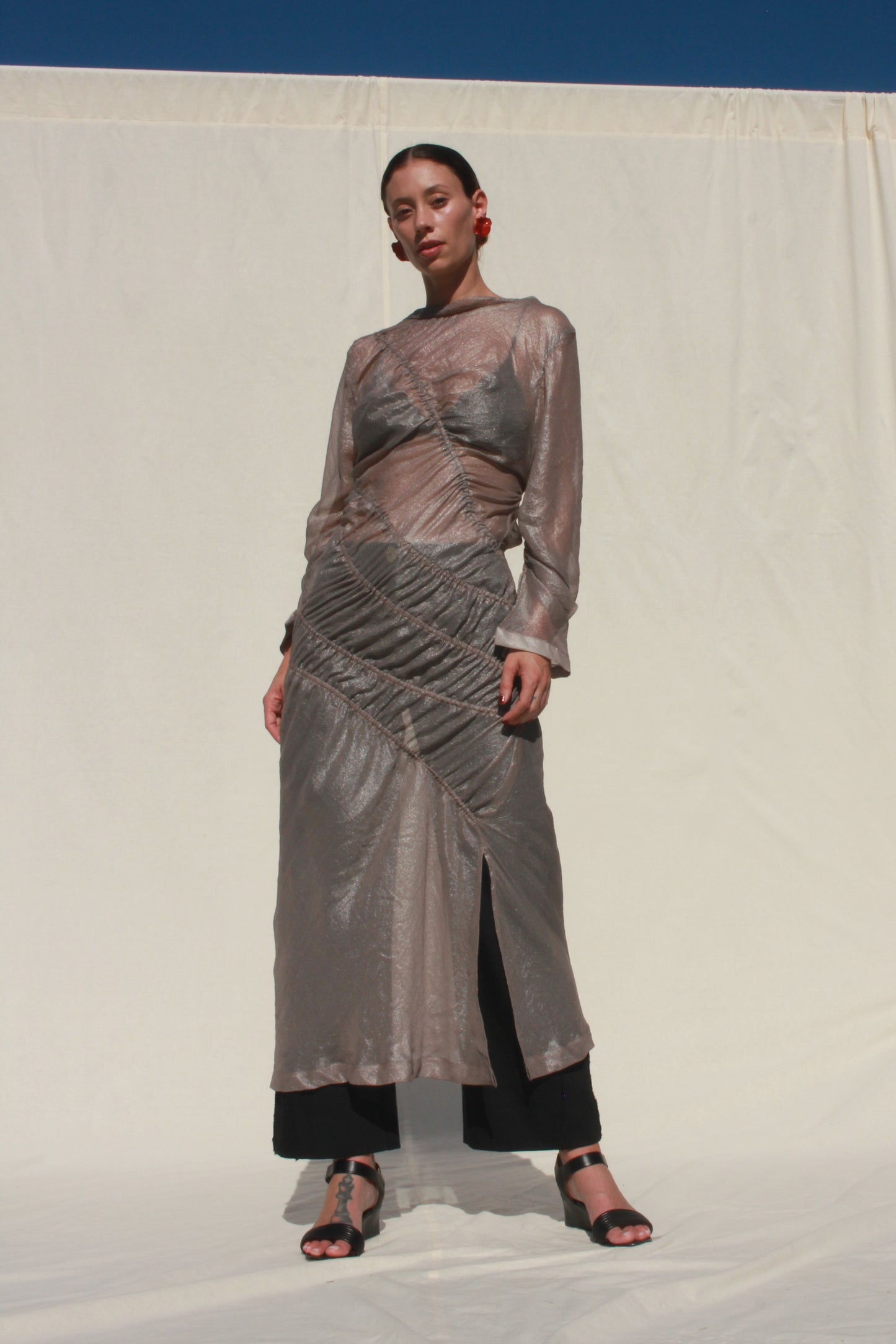 Ripples Dress - Wet Sand