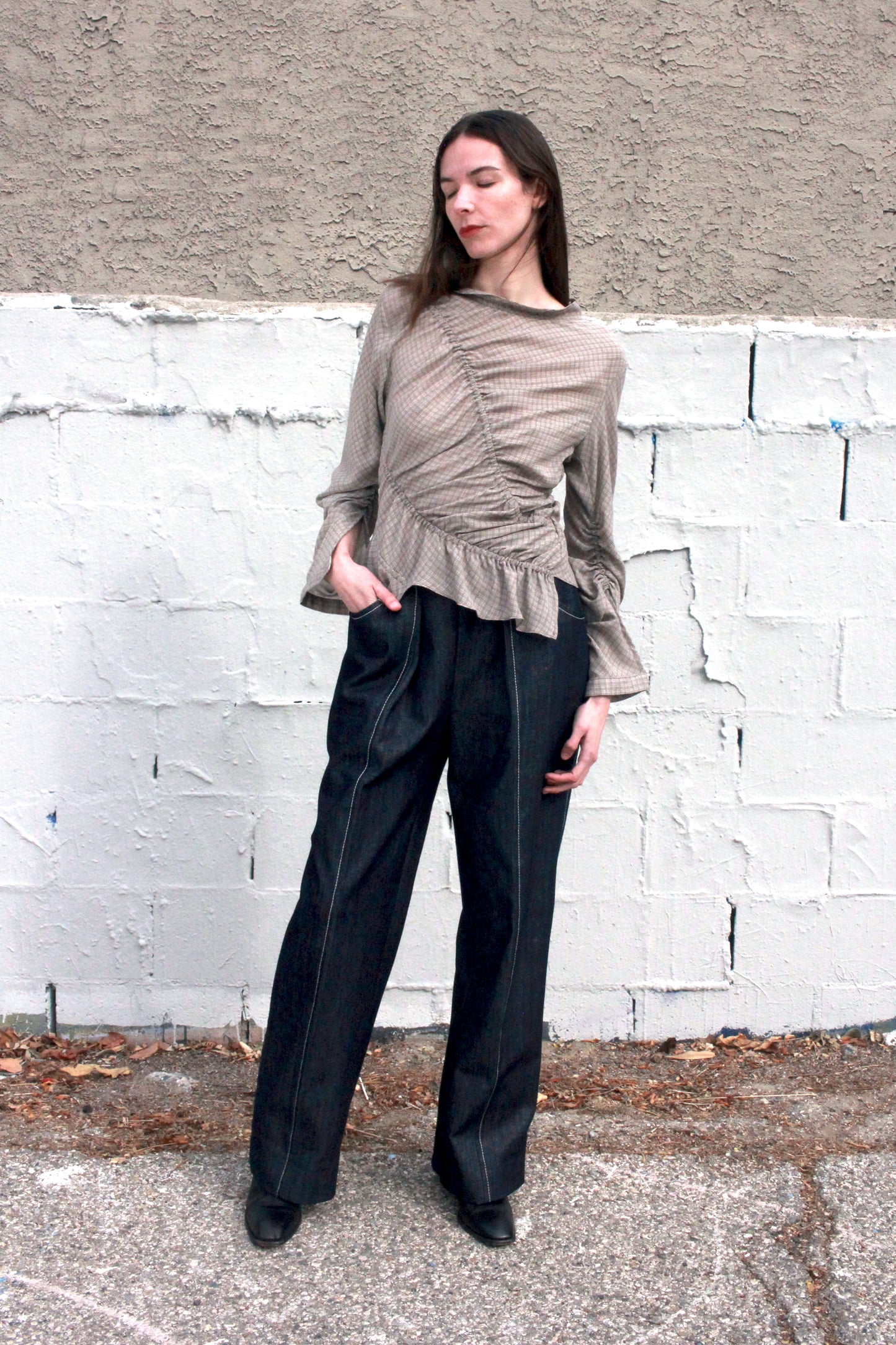 Ripples Shirt - Dusty Micro Plaid