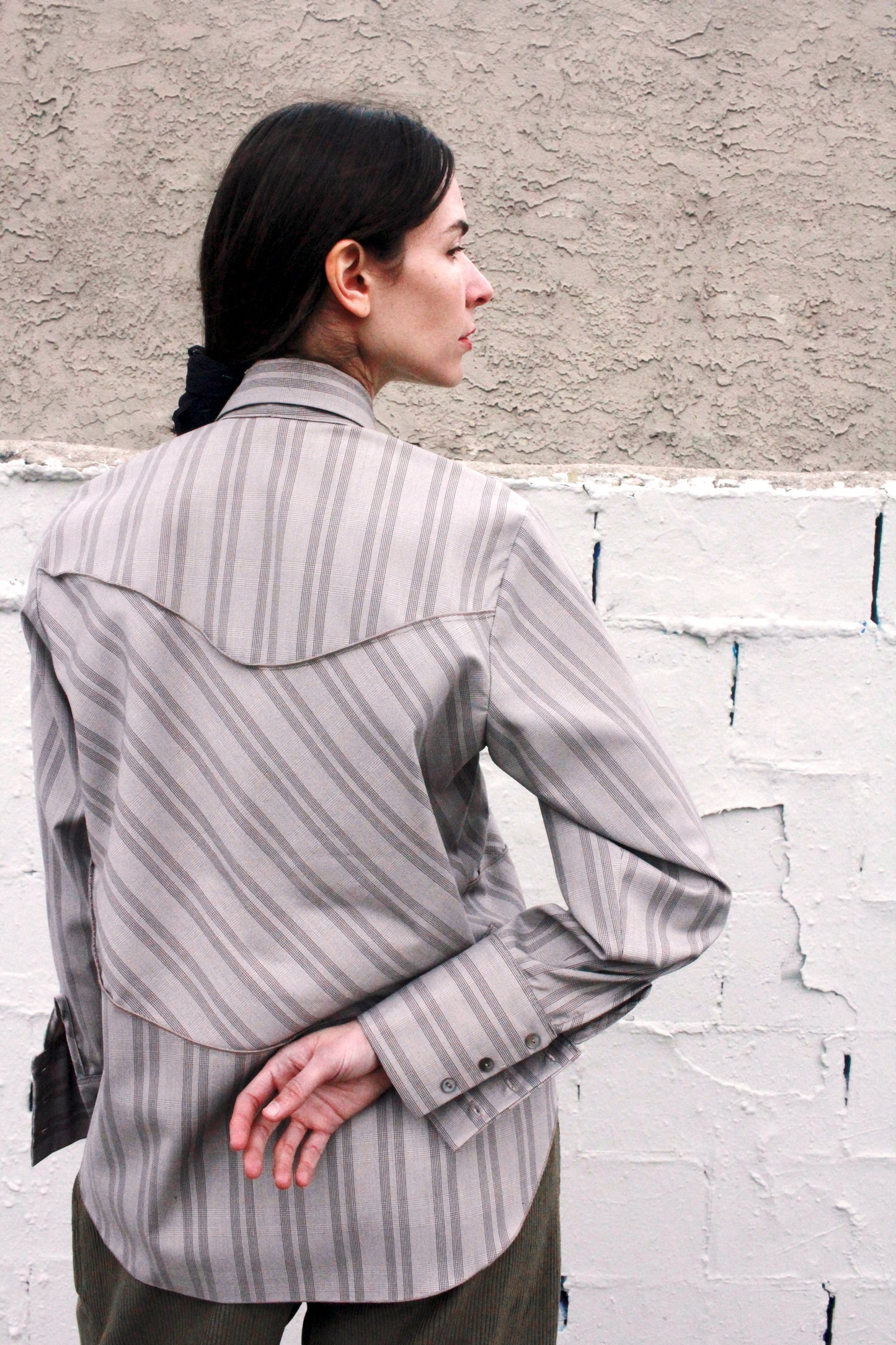 Strata Button Up - Dusty Plaid