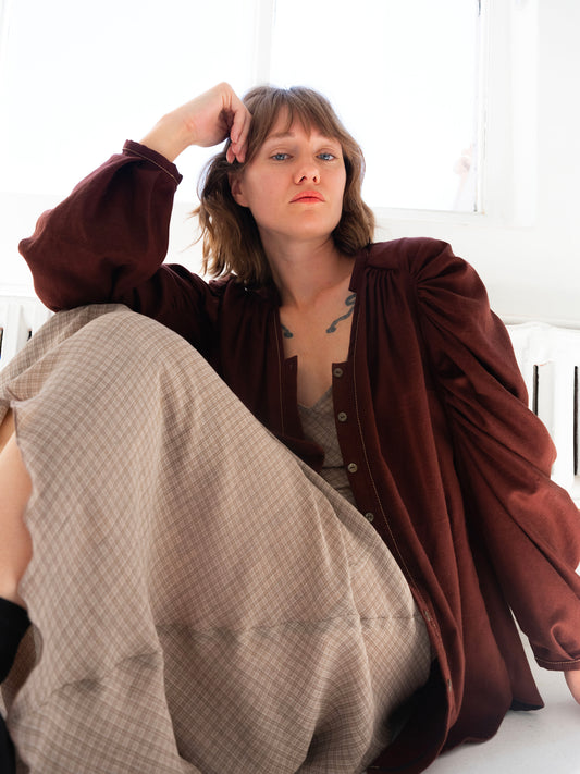 Shell Sleeve Button Up Shirt -  Softest Flannel