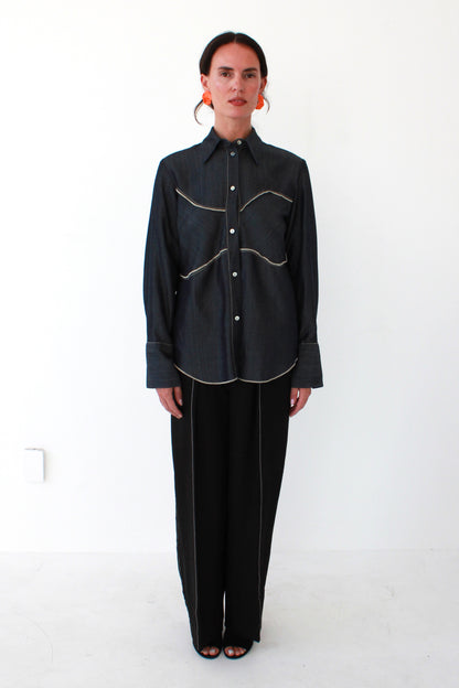 Strata Button Up - Denim