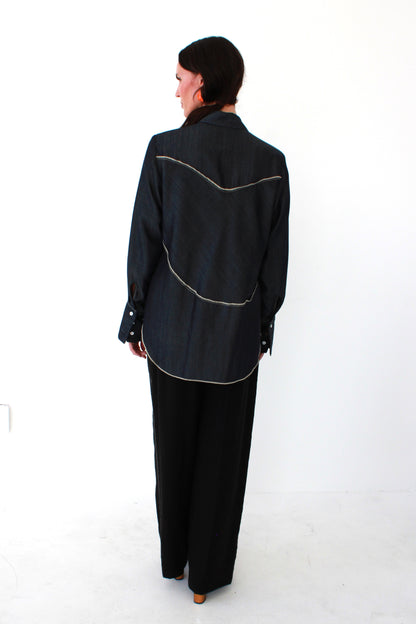 Strata Button Up - Denim