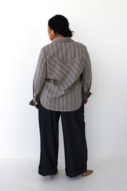 Strata Button Up - Dusty Plaid