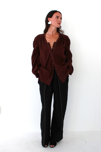 Shell Sleeve Button Up Shirt -  Softest Flannel