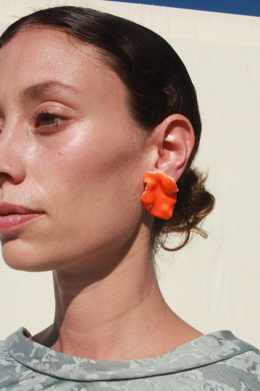 Petal Earrings - Orange