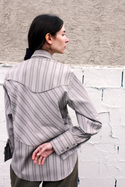 Strata Button Up - Dusty Plaid